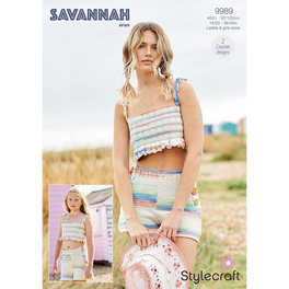 Crochet Top and Shorts in Stylecraft Savannah Aran - Digital Version 9989