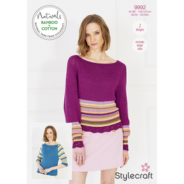 Sweaters & Top in Stylecraft Naturals Bamboo+ Cotton DK - Digital Version 9992
