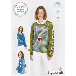 Crochet Cardigan & Sweater in Stylecraft Naturals Bamboo+ Cotton DK - Digital Version 9993