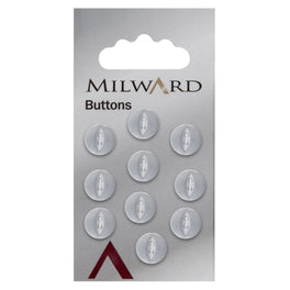 Milward Carded Buttons: 10mm - Pack of 10 - 00001