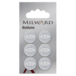 Milward Carded Buttons: 16mm - Pack of 6 - 00004