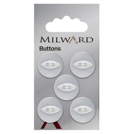 Milward Carded Buttons: 19mm - Pack of 5 - 00005