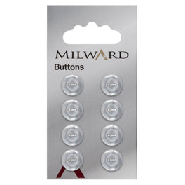Milward Carded Buttons: 11mm - Pack of 8 - 00006