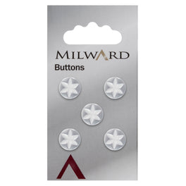 Milward Carded Buttons: 11mm - Pack of 5 - 00019