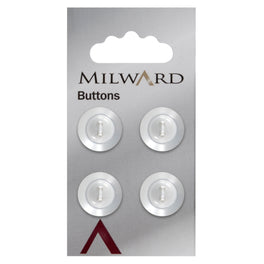 Milward Carded Buttons: 16mm - Pack of 4 - 00021A