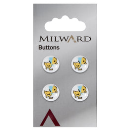 Milward Carded Buttons: 13mm - Pack of 4 - 00034