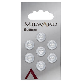 Milward Carded Buttons: 11mm - Pack of 7 - 00037