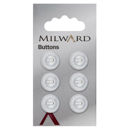 Milward Carded Buttons: 13mm - Pack of 6 - 00038