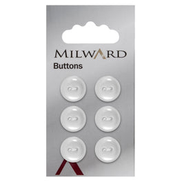 Milward Carded Buttons: 13mm - Pack of 6 - 00041