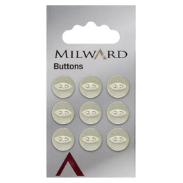 Milward Carded Buttons: 11mm - Pack of 9 - 00050