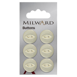 Milward Carded Buttons: 16mm - Pack of 6 - 00052