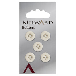 Milward Carded Buttons: 12mm - Pack of 5 - 00058A