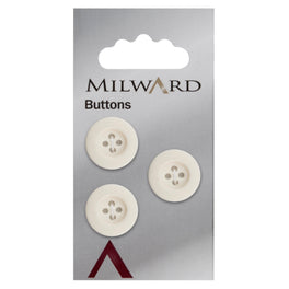 Milward Carded Buttons: 17mm - Pack of 3 - 00059A