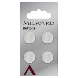 Milward Carded Buttons: 15mm - Pack of 4 - 00061A