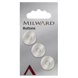 Milward Carded Buttons: 17mm - Pack of 3 - 00062A