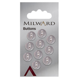 Milward Carded Buttons: 10mm - Pack of 10 - 00078
