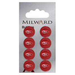 Milward Carded Buttons: 13mm - Pack of 8 - 00100