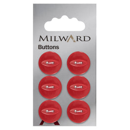 Milward Carded Buttons: 16mm - Pack of 6 - 00101