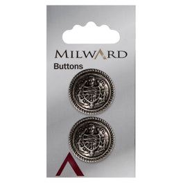 Milward Carded Buttons: 22mm - Pack of 2 - 00136