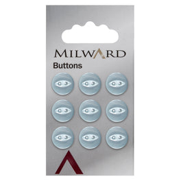 Milward Carded Buttons: 11mm - Pack of 9 - 00141