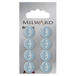 Milward Carded Buttons: 13mm - Pack of 8 - 00142