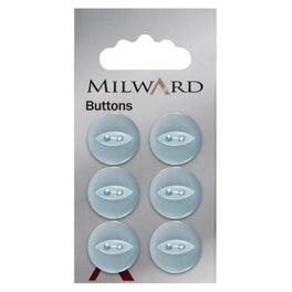 Milward Carded Buttons: 16mm - Pack of 6 - 00143