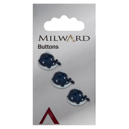 Milward Carded Buttons: 16mm - Pack of 3 - 00144