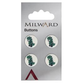 Milward Carded Buttons: 13mm - Pack of 4 - 00145