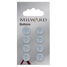 Milward Carded Buttons: 11mm - Pack of 8 - 00148