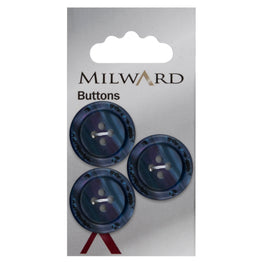 Milward Carded Buttons: 22mm - Pack of 3 - 00168