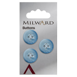 Milward Carded Buttons: 17mm - Pack of 3 - 00169