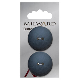 Milward Carded Buttons: 27mm - Pack of 2 - 00182