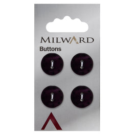 Milward Carded Buttons: 15mm - Pack of 4 - 00184