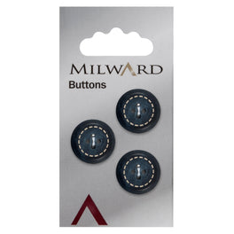 Milward Carded Buttons: 17mm - Pack of 3 - 00187