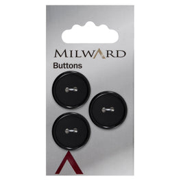 Milward Carded Buttons: 21mm - Pack of 3 - 00201