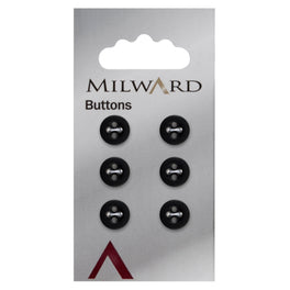 Milward Carded Buttons: 10mm - Pack of 6 - 00205A
