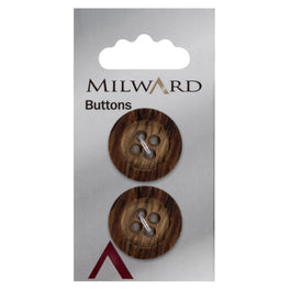 Milward Carded Buttons: 22mm - Pack of 2 - 00251