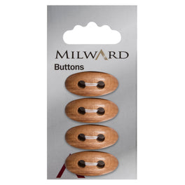 Milward Carded Buttons: 26mm - Pack of 4 - 00252