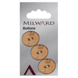 Milward Carded Buttons: 18mm - Pack of 3 - 00254