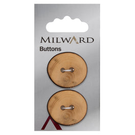 Milward Carded Buttons: 25mm - Pack of 2 - 00255