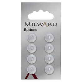 Milward Carded Buttons: 11mm - Pack of 8 - 00281