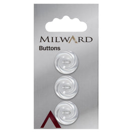Milward Carded Buttons: 17mm - Pack of 3 - 00289