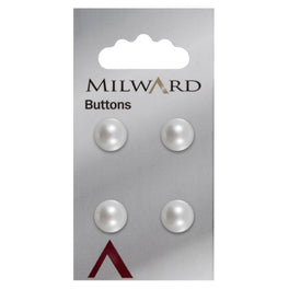 Milward Carded Buttons: 11mm - Pack of 4 - 00298