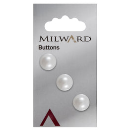 Milward Carded Buttons: 13mm - Pack of 3 - 00299
