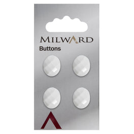 Milward Carded Buttons: 15mm - Pack of 4 - 00310