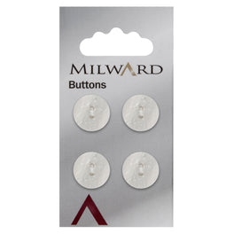 Milward Carded Buttons: 15mm - Pack of 4 - 00312
