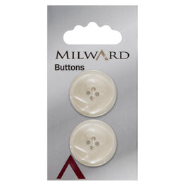 Milward Carded Buttons: 25mm - Pack of 2 - 00315A