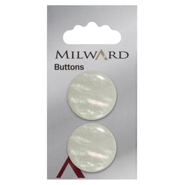 Milward Carded Buttons: 25mm - Pack of 2 - 00322