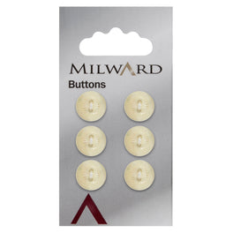 Milward Carded Buttons: 12mm - Pack of 6 - 00335