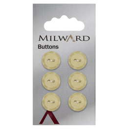 Milward Carded Buttons: 13mm - Pack of 6 - 00336